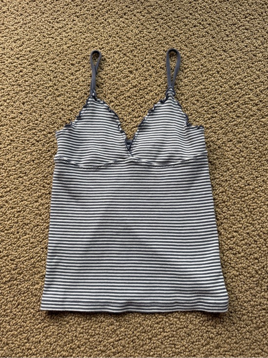 Brandy Melville Tops - Striped Blue & White Spaghetti Strap Cami Top